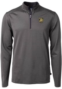 Cutter and Buck Army Black Knights Mens Black Virtue Eco Pique Long Sleeve 1/4 Zip Pullover