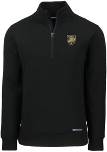 Cutter and Buck Army Black Knights Mens Black Roam Long Sleeve 1/4 Zip Pullover