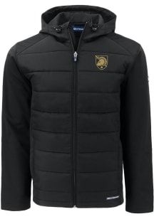 Cutter and Buck Army Black Knights Mens Black Evoke Hood Heavyweight Jacket