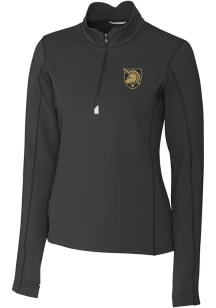 Cutter and Buck Army Black Knights Womens Black Traverse 1/4 Zip Pullover