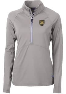 Cutter and Buck Army Black Knights Womens Grey Adapt Eco 1/4 Zip Pullover