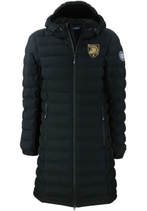 Cutter and Buck Army Black Knights Womens Black Mission Ridge Repreve Long Heavy Weight Jacket
