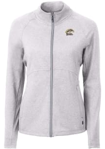 Womens Western Michigan Broncos Grey Cutter and Buck Adapt Eco Knit Light Weight Jacket