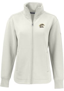 Womens Western Michigan Broncos White Cutter and Buck Roam Light Weight Jacket