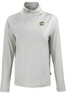 Womens Western Michigan Broncos Charcoal Cutter and Buck Coastline Eco Funnel Neck Crew Sweatshi..