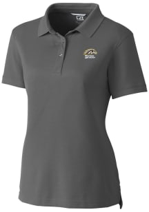 Womens Western Michigan Broncos Grey Cutter and Buck Advantage Short Sleeve Polo Shirt