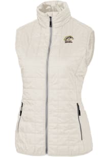 Womens Western Michigan Broncos White Cutter and Buck Rainier PrimaLoft Vest