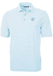 Cutter and Buck Baltimore Orioles Blue Mono Virtue Eco Pique Stripe Big and Tall Polo