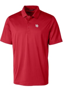 Mens Nebraska Cornhuskers Red Cutter and Buck Prospect Short Sleeve Polo Shirt