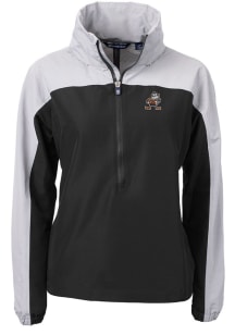 Cutter and Buck Cleveland Browns Womens Black Historic Charter Eco Long Sleeve Pullover
