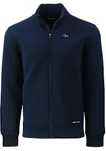 Cutter and Buck Denver Broncos Mens Navy Blue Americana Roam Big and Tall Light Weight Jacket