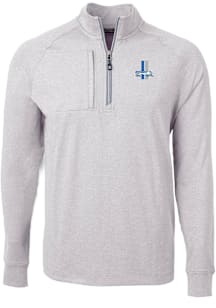 Cutter and Buck Detroit Lions Mens Grey Historic Adapt Eco Knit Big and Tall Qtr Zip