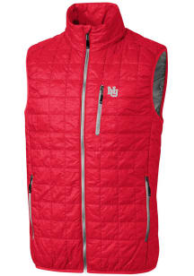 Cutter and Buck Nebraska Cornhuskers Mens Red Rainier PrimaLoft Sleeveless Jacket