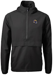 Cutter and Buck Los Angeles Rams Mens Black Helmet Charter Eco Pullover Jackets