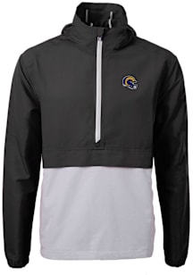 Cutter and Buck Los Angeles Rams Mens Black Helmet Charter Eco Pullover Jackets