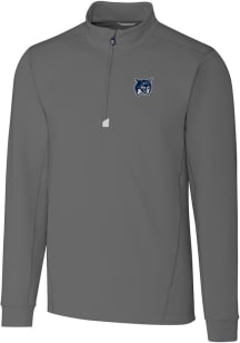 Cutter and Buck New Hampshire Wildcats Mens Grey Traverse Big and Tall 1/4 Zip Pullover
