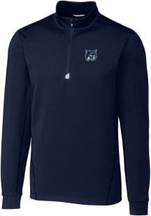 Cutter and Buck New Hampshire Wildcats Mens Navy Blue Traverse Big and Tall 1/4 Zip Pullover