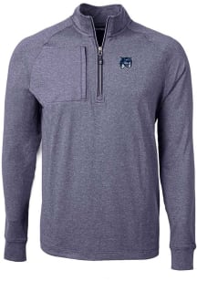 Cutter and Buck New Hampshire Wildcats Mens Navy Blue Adapt Eco Big and Tall 1/4 Zip Pullover