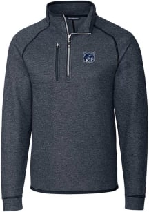 Cutter and Buck New Hampshire Wildcats Mens Navy Blue Mainsail Big and Tall 1/4 Zip Pullover