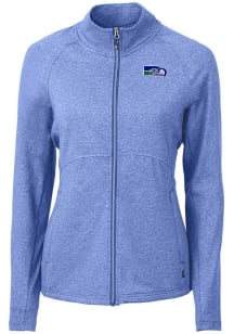 Cutter and Buck Seattle Seahawks Womens Blue Historic Adapt Eco Knit Light Weight Jacket