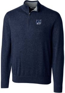 Cutter and Buck New Hampshire Wildcats Mens Navy Blue Lakemont Big and Tall 1/4 Zip Pullover