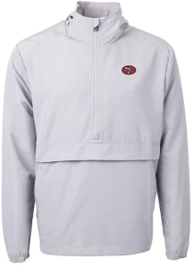 Cutter and Buck San Francisco 49ers Mens Grey Historic Charter Eco Pullover Jackets