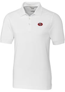 Cutter and Buck San Francisco 49ers Mens White Historic Advantage Short Sleeve Polo