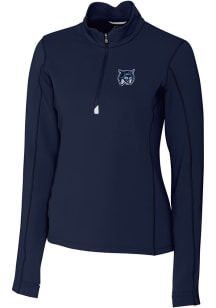 Cutter and Buck New Hampshire Wildcats Womens Navy Blue Traverse 1/4 Zip Pullover