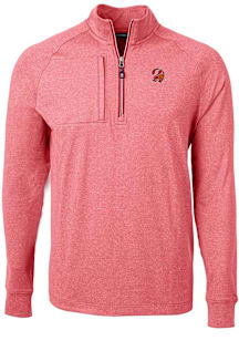 Cutter and Buck Tampa Bay Buccaneers Mens Cardinal Historic Adapt Eco Long Sleeve Qtr Zip Pullover
