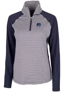 Cutter and Buck New Hampshire Wildcats Womens Navy Blue Forge 1/4 Zip Pullover
