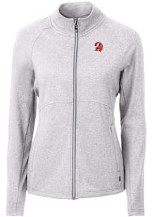 Cutter and Buck Tampa Bay Buccaneers Womens Grey Historic Adapt Eco Knit Light Weight Jacket