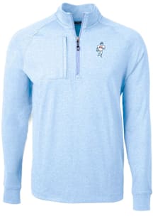 Cutter and Buck Tennessee Titans Mens Blue Historic Adapt Eco Long Sleeve Qtr Zip Pullover