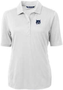 Cutter and Buck New Hampshire Wildcats Womens White Virtue Eco Pique Short Sleeve Polo Shirt