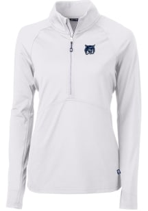 Cutter and Buck New Hampshire Wildcats Womens White Adapt Eco 1/4 Zip Pullover