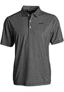 Cutter and Buck New York Jets Black Pike Symmetry Big and Tall Polo