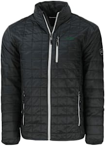 Cutter and Buck New York Jets Mens Black Rainier PrimaLoft Filled Jacket