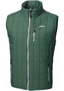 Cutter and Buck New York Jets Mens Green Rainier PrimaLoft Sleeveless Jacket