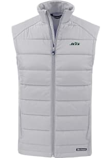 Cutter and Buck New York Jets Mens Charcoal Evoke Sleeveless Jacket