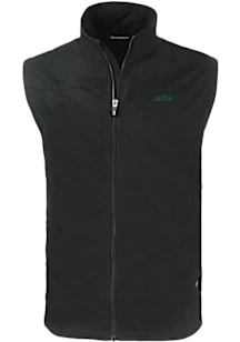 Cutter and Buck New York Jets Mens Black Charter Sleeveless Jacket