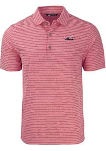 Cutter and Buck New York Jets Cardinal Americana Forge Heather Stripe Big and Tall Polo