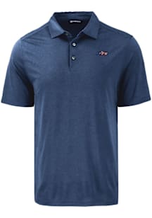 Cutter and Buck New York Jets Mens Navy Blue Americana Coastline Eco Short Sleeve Polo