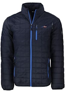 Cutter and Buck New York Jets Mens Navy Blue Americana Rainier PrimaLoft Filled Jacket