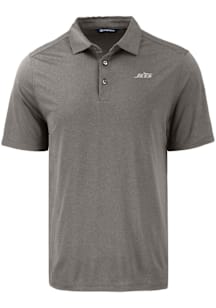 Cutter and Buck New York Jets Mens Grey Mono Coastline Eco Short Sleeve Polo
