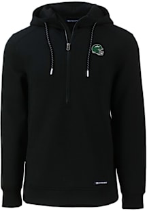Cutter and Buck New York Jets Mens Black Helmet Roam Long Sleeve Hoodie