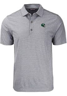 Cutter and Buck New York Jets Mens Black Helmet Forge Stripe Short Sleeve Polo