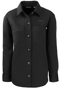 Cutter and Buck New York Jets Womens Black Roam Shirt Light Weight Jacket