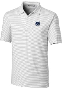 Cutter and Buck New Hampshire Wildcats Mens White Vault Forge Pencil Stripe Short Sleeve Polo