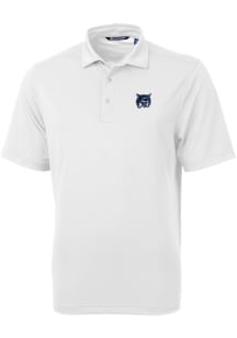 Cutter and Buck New Hampshire Wildcats Mens White Vault Virtue Eco Pique Short Sleeve Polo