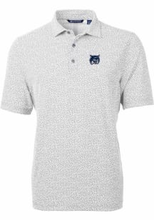 Cutter and Buck New Hampshire Wildcats Mens Grey Virtue Eco Pique Short Sleeve Polo