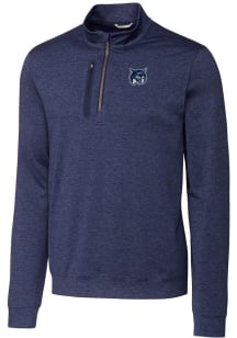 Cutter and Buck New Hampshire Wildcats Mens Navy Blue Stealth Long Sleeve 1/4 Zip Pullover